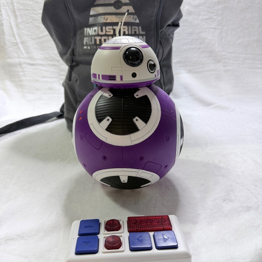 Tested Working Disney Star Wars BB-Series RC Droid Purple White Backpack Chip OS